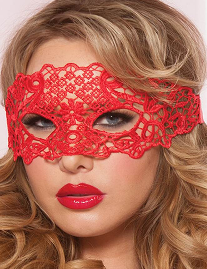 Red Lace Mask Blindfold